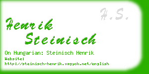 henrik steinisch business card